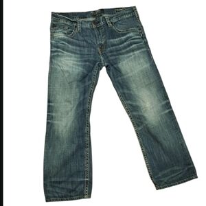 Silver Jeans Distressed Medium Blue Bootcut Jeans